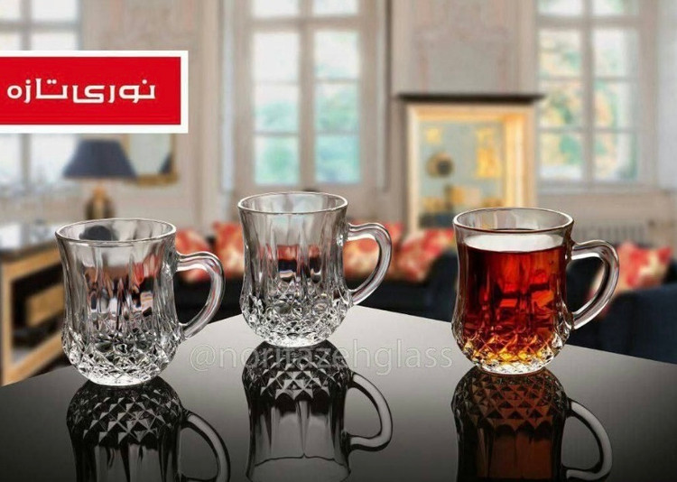 استکان بلور پیکسل برند نوری تازه دست ۶ تایی
